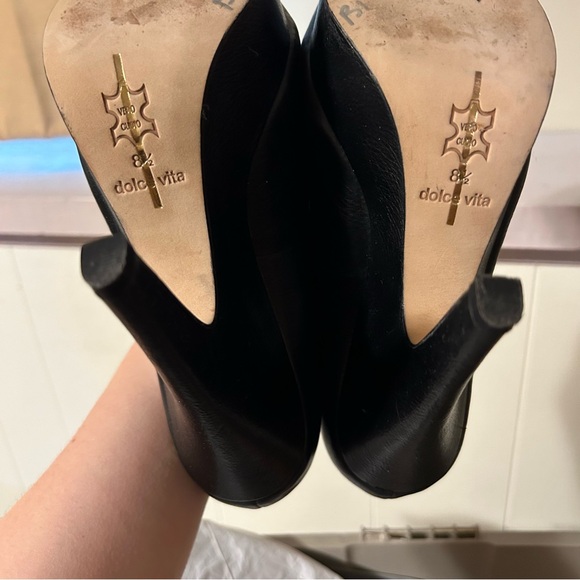 Dolce Vita LEATHER Chunky Platform Very High Heels round toe - Picture 3 of 9